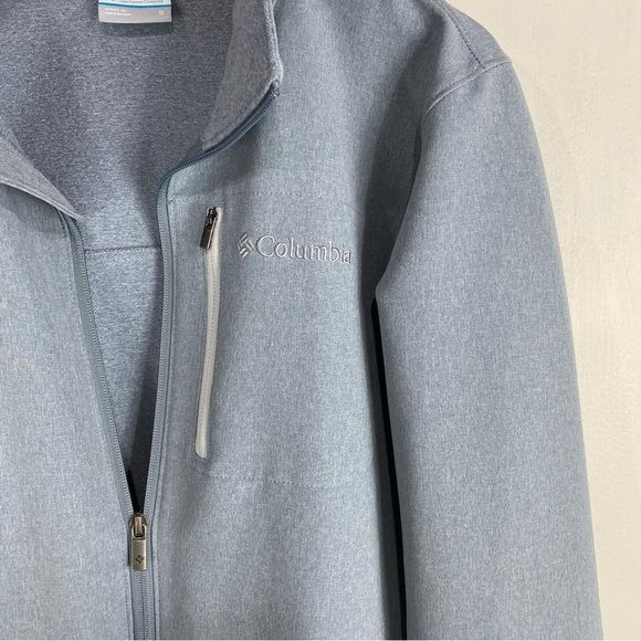 Columbia Soft Shell Full Zip Up Basic Winter Outdoor Coat Jacket Gray Size Small - Picture 4 of 6